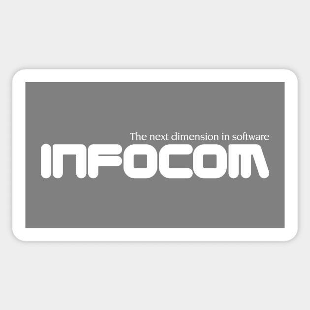 INFOCOM - v1 White Sticker by RetroFitted